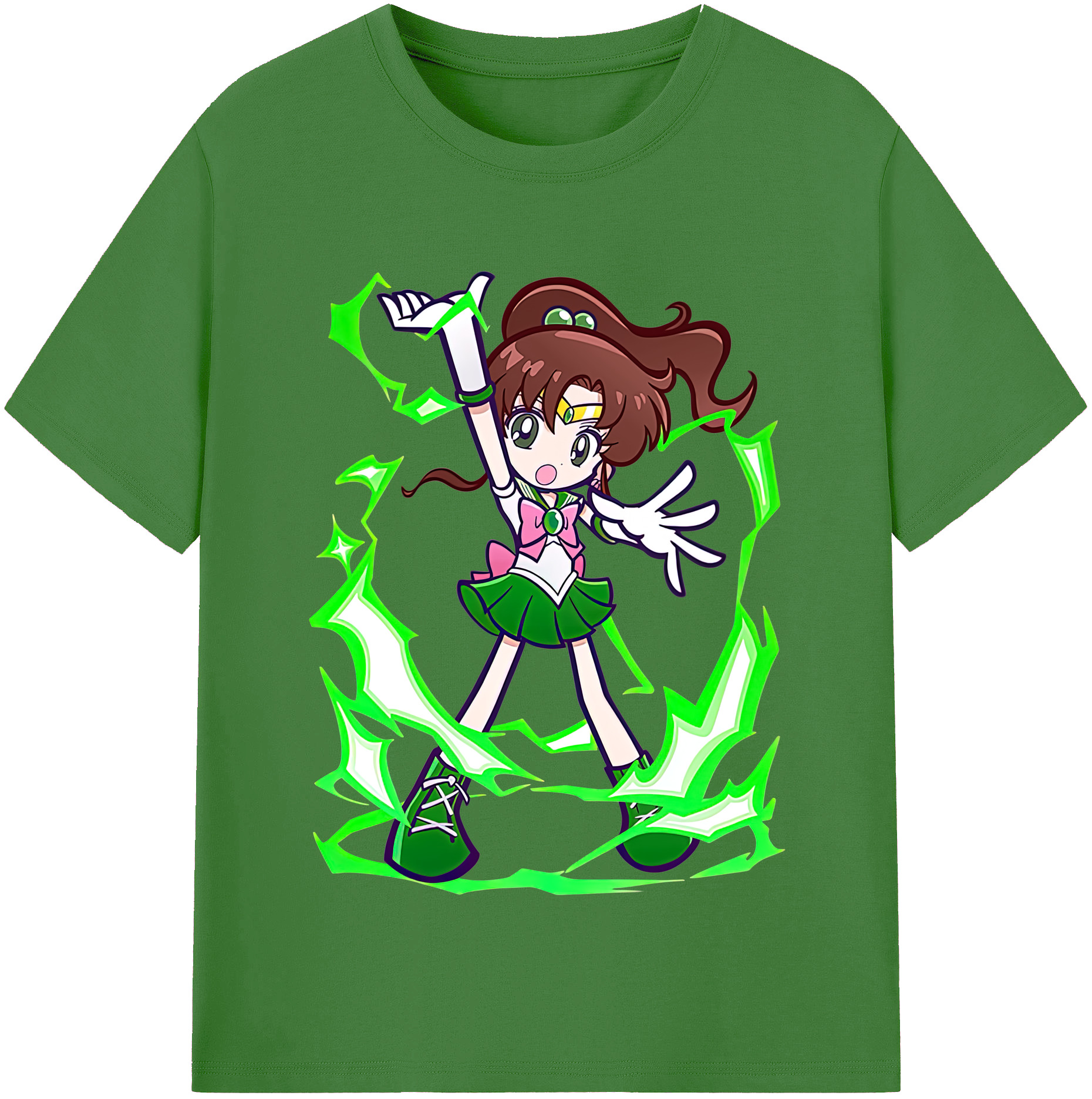 （画像用） 美少女戦士セーラームーン 木野 まこと きの まこと Sailor Moon Kino Makoto （セーラージュピター；Sailor Jupiter） レディースカジュアルプリントTシャツ（綿100％）